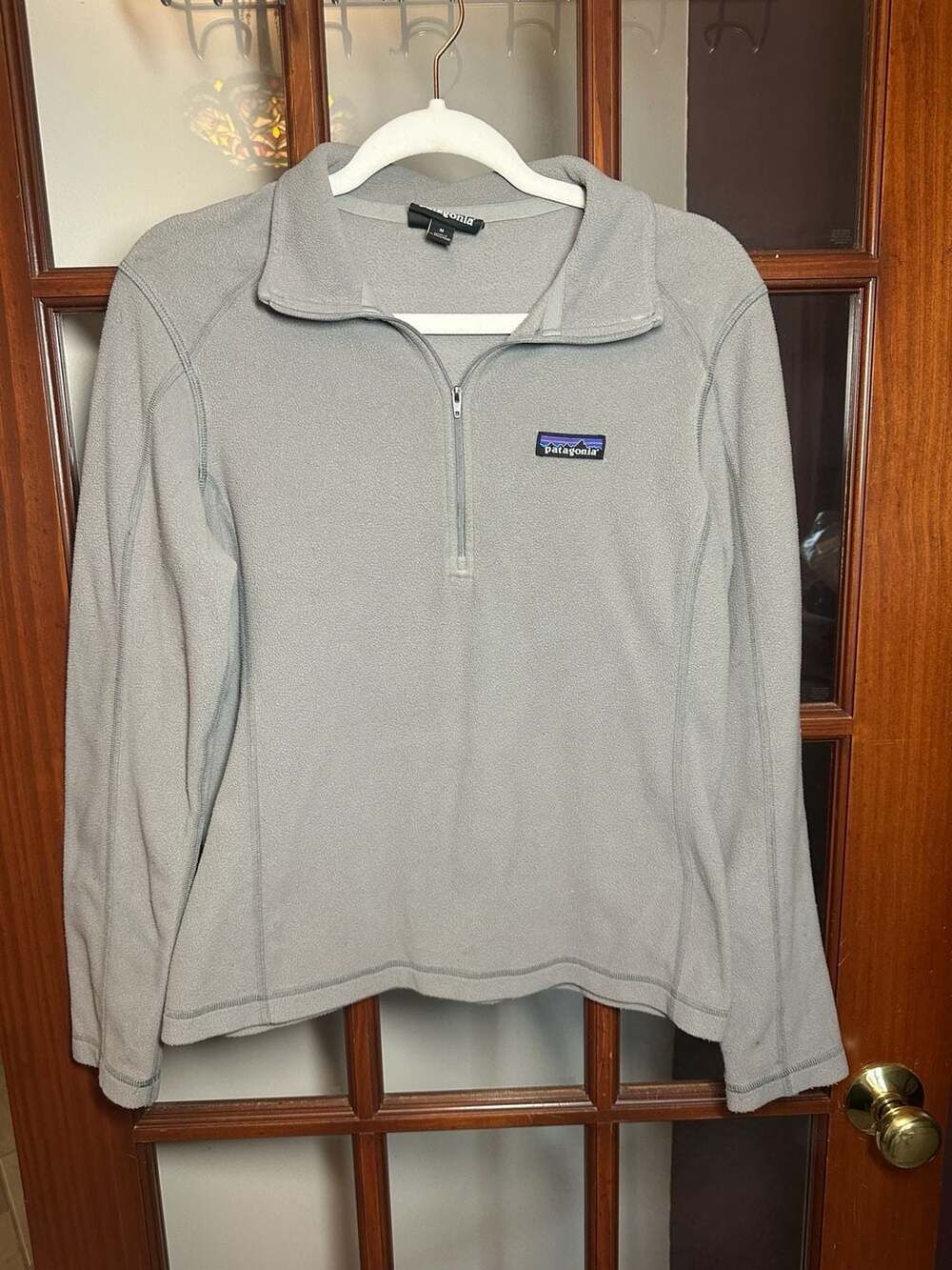 Patagonia Micro D 1/4-Zip Size M Gray Fleece Pullover